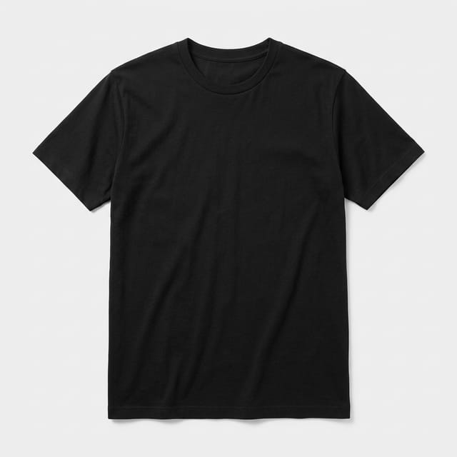 Men's Classic Black Cotton T-Shirt