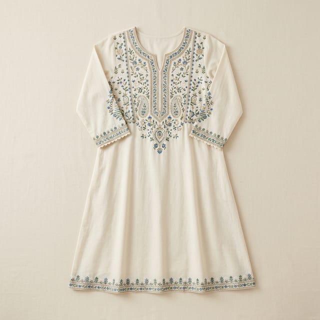 Women's Embroidered Cotton Kurti