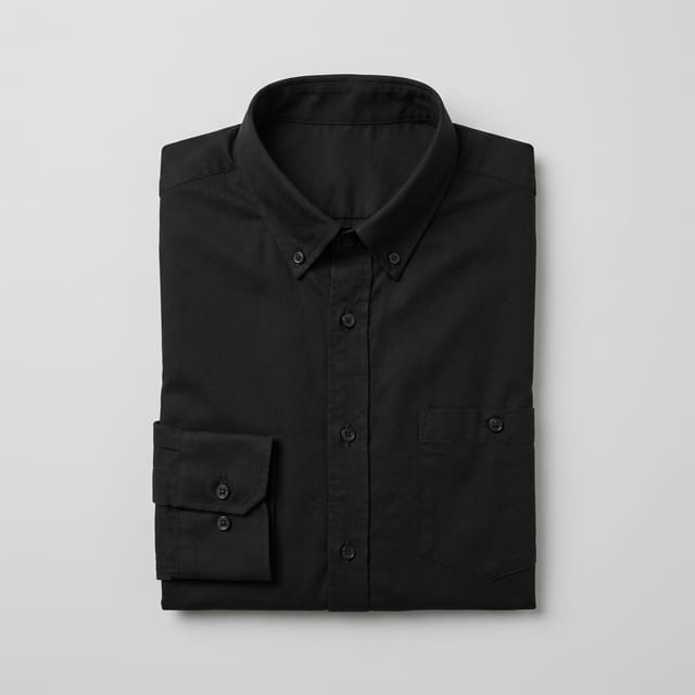 Men's Slim Fit Black Casual Shirt