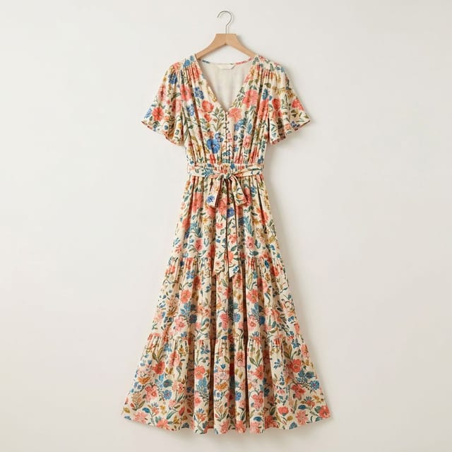 Women's Floral Print Maxi Dress Women's Floral Print Maxi Dress
